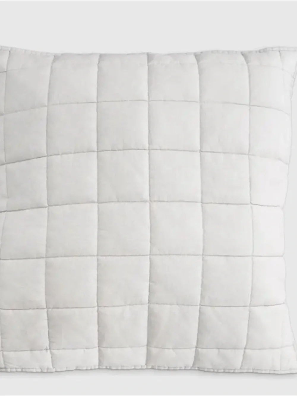 Quince European Linen Quilted Box Euro 26X 26”Sham white NWOT #80